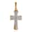 Diamond Accent Cross Pendant in 14K Yellow Gold Over and Sterling Silver