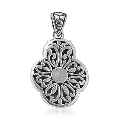 Bali Legacy Abalone Shell Owl Pendant in Sterling Silver