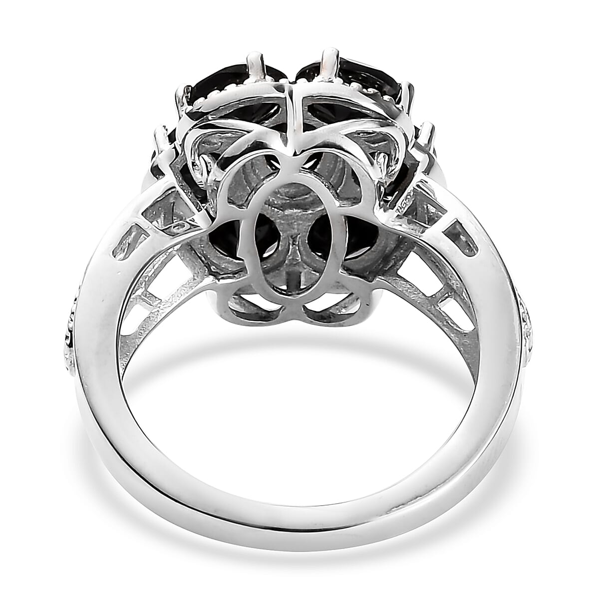 Karis Natural Thai Black Spinel Ring in Platinum Bond 3.00 ctw image number 4