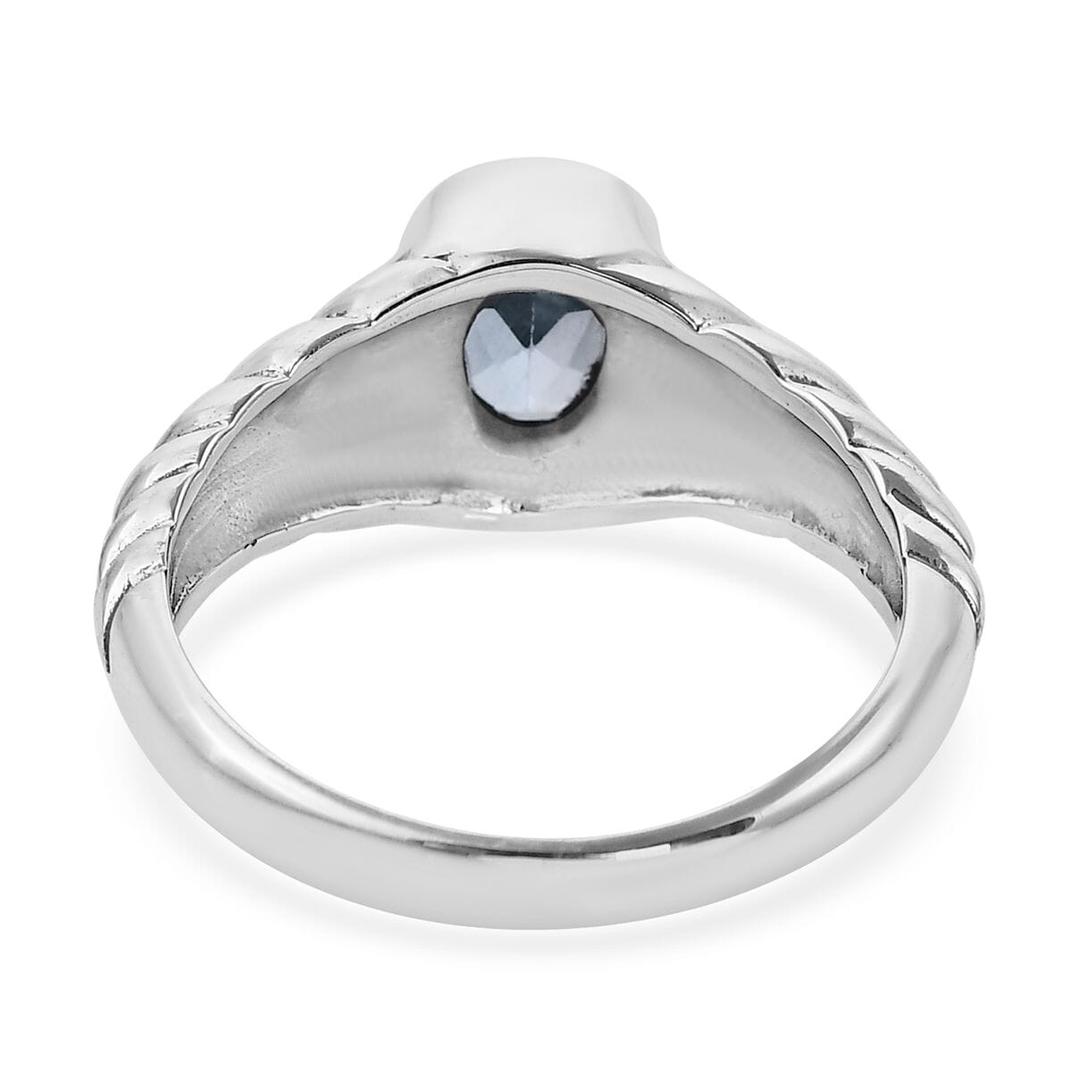 BALI LEGACY Swiss Blue Topaz Solitaire Ring in Sterling Silver (Size 10.0) 0.25 ctw image number 4