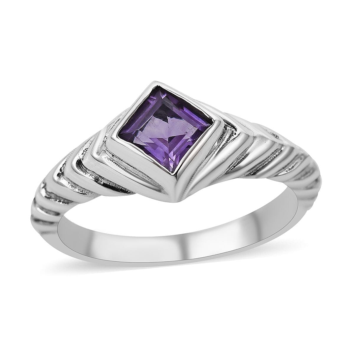 BALI LEGACY Amethyst Ring in Sterling Silver (Size 10.0) 0.15 ctw image number 0