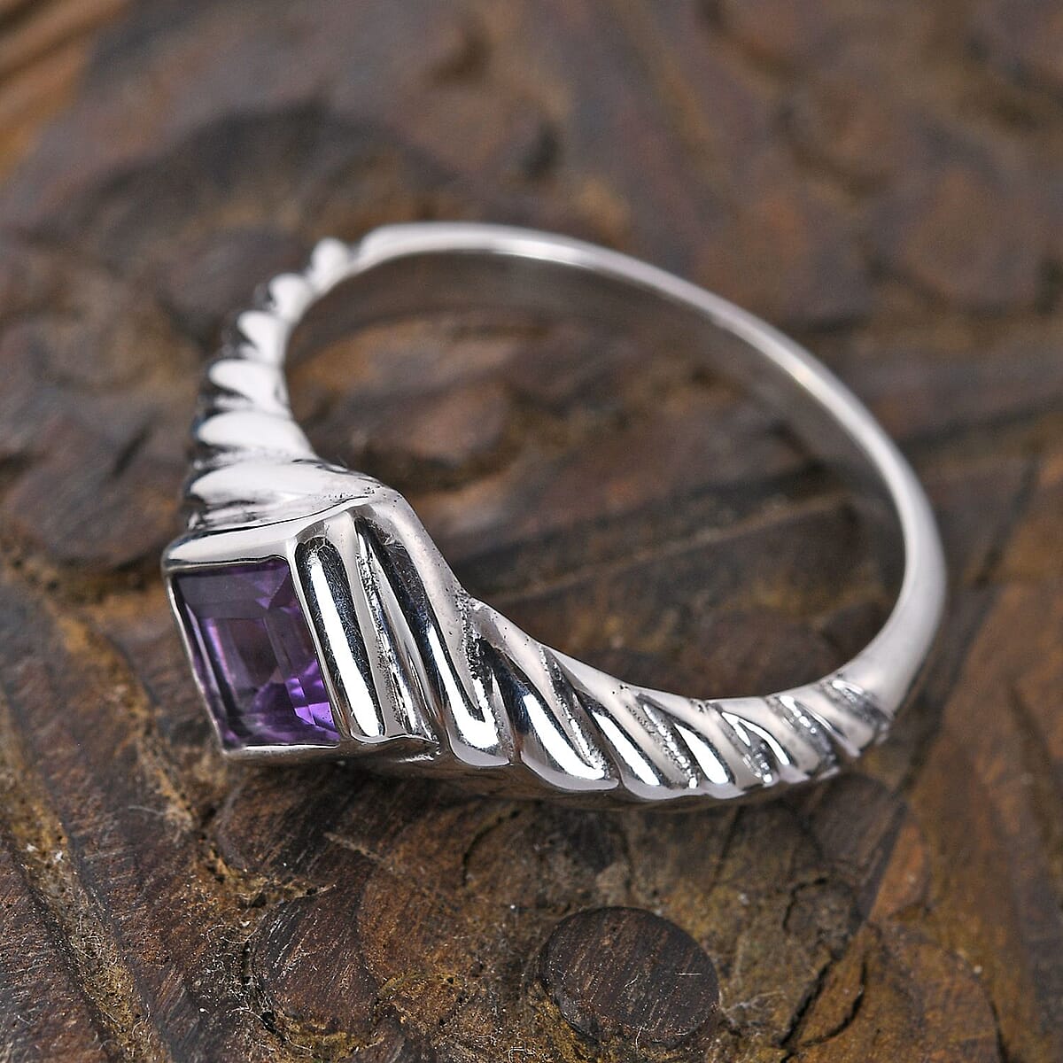 BALI LEGACY Amethyst Ring in Sterling Silver (Size 10.0) 0.15 ctw image number 1