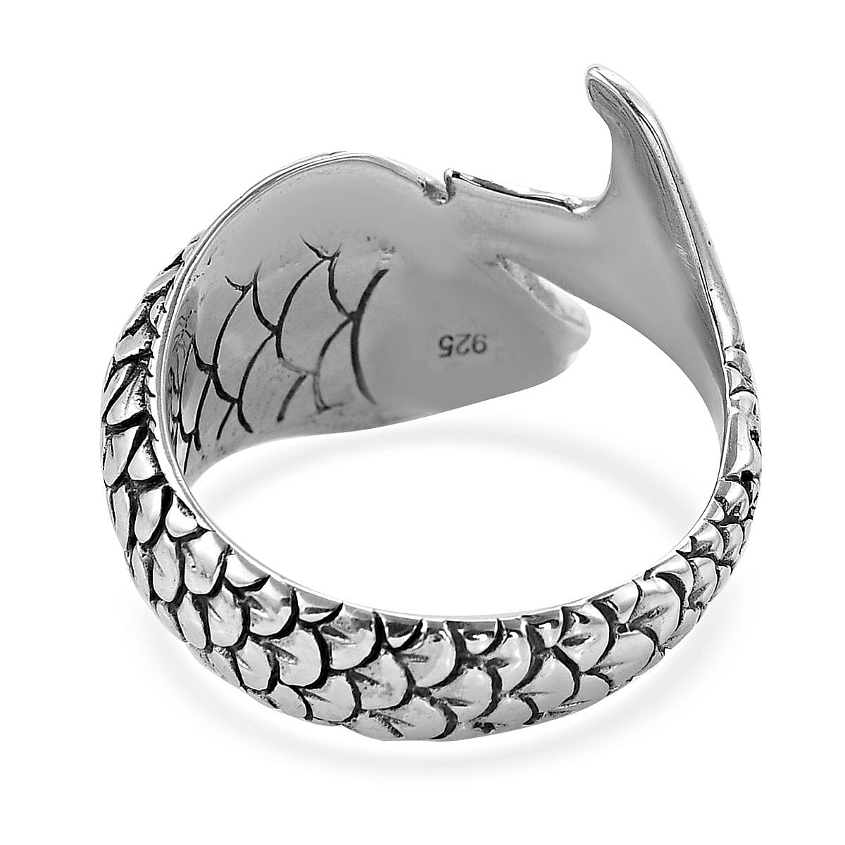Bali Legacy Sterling Silver Fish Ring (Size 7.0) 7 Grams image number 4