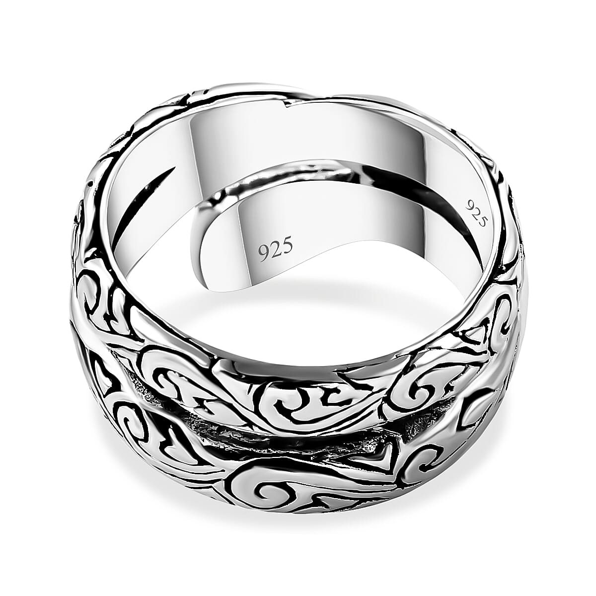 Bali Legacy Sterling Silver Snake Ring, Silver Ring, Jewelry For Her 9.70 Grams image number 4