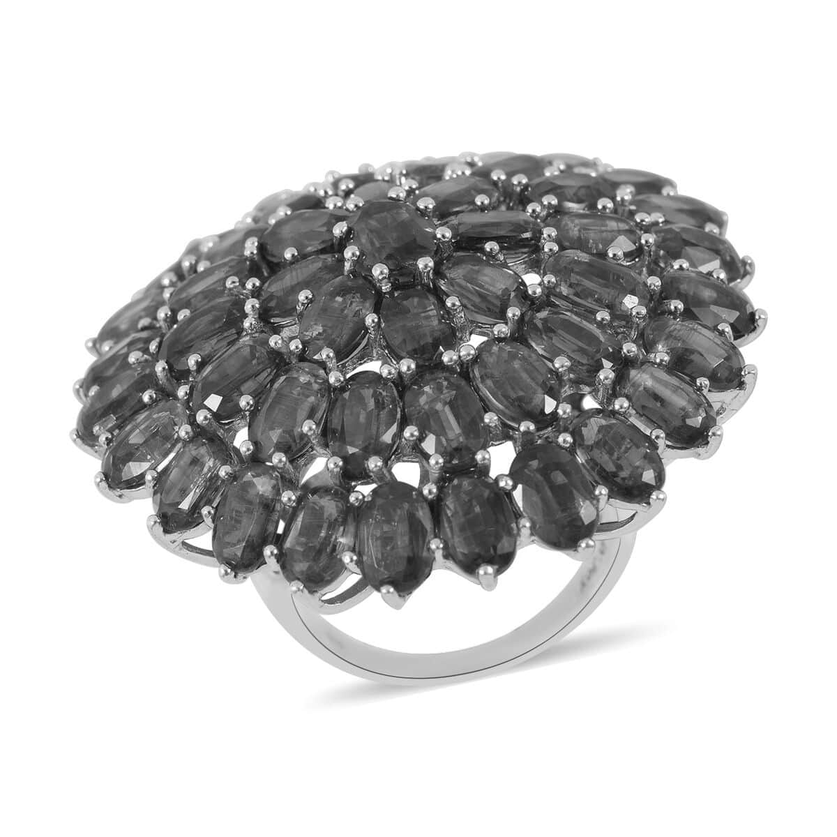 Kashmir Kyanite Floral Ring in Platinum Over Sterling Silver (10 g) 29.85 ctw image number 0