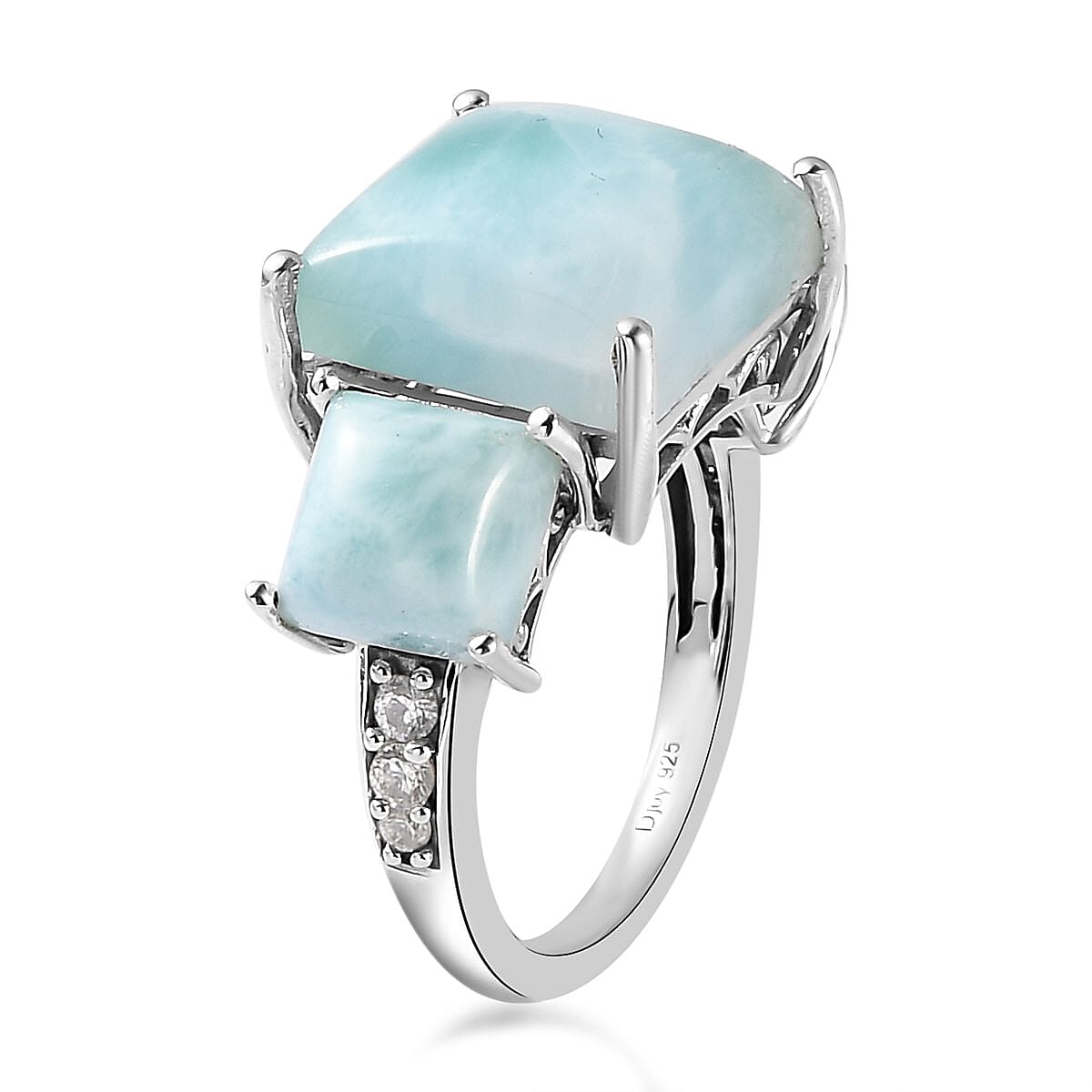 7インチF#+30 Larimar Mother of Platinum Buy Larimar and Multi Gemstone Ring in Platinum Over Sterling