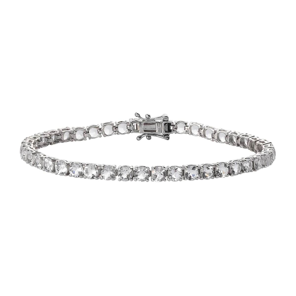 Brazilian Petalite Tennis Bracelet in Platinum Over Sterling Silver (8.00 In) 10.40 ctw image number 0