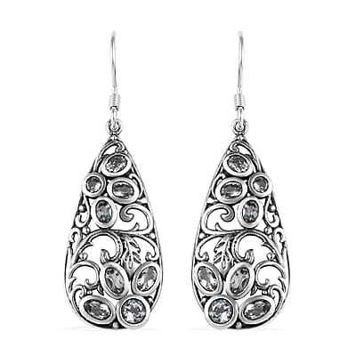 Artisan Crafted Brazilian Goshenite Dangle Earrings in Sterling Silver 2.85 ctw