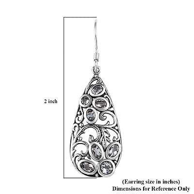 Artisan Crafted Brazilian Goshenite Dangle Earrings in Sterling Silver 2.85 ctw