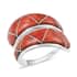 SANTA FE Style Plum Coral Wrap Ring in Sterling Silver (Size 6.0) 3.85 ctw image number 0