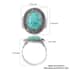 SANTA FE Style Kingman Turquoise Ring in Sterling Silver (Size 10.0) 3.75 ctw image number 4