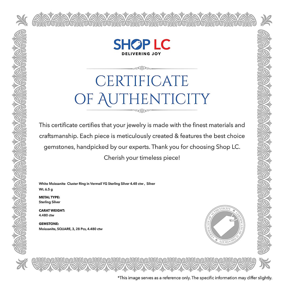 Moissanite 4.50 ctw Half Eternity Band Ring ,Moissanite Invisible Set Ring , Moissanite Ring ,Vermeil Yellow Gold Over Sterling Silver Ring (Size 9.0) image number 7