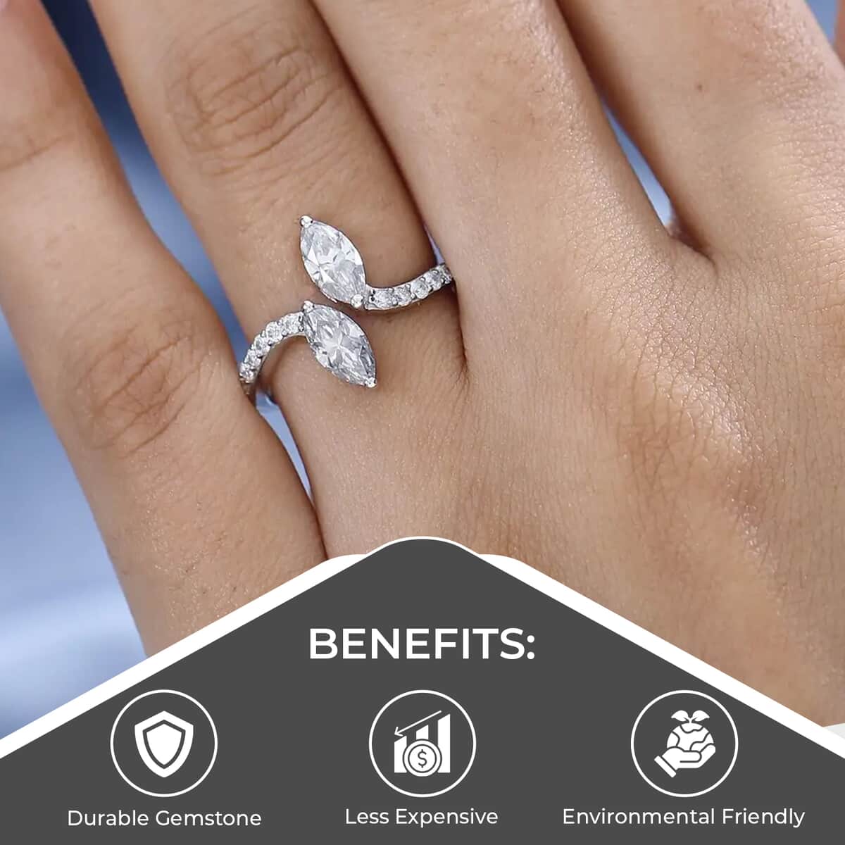 Moissanite Snake Inspired Eternal Love Ring in Platinum Over Sterling Silver 1.35 ctw image number 3