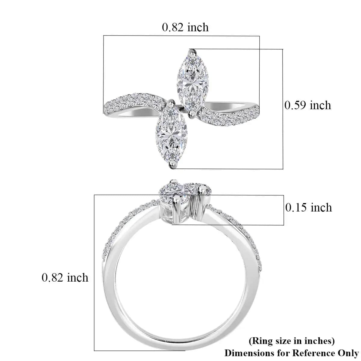 Moissanite Snake Inspired Eternal Love Ring in Platinum Over Sterling Silver 1.35 ctw image number 6