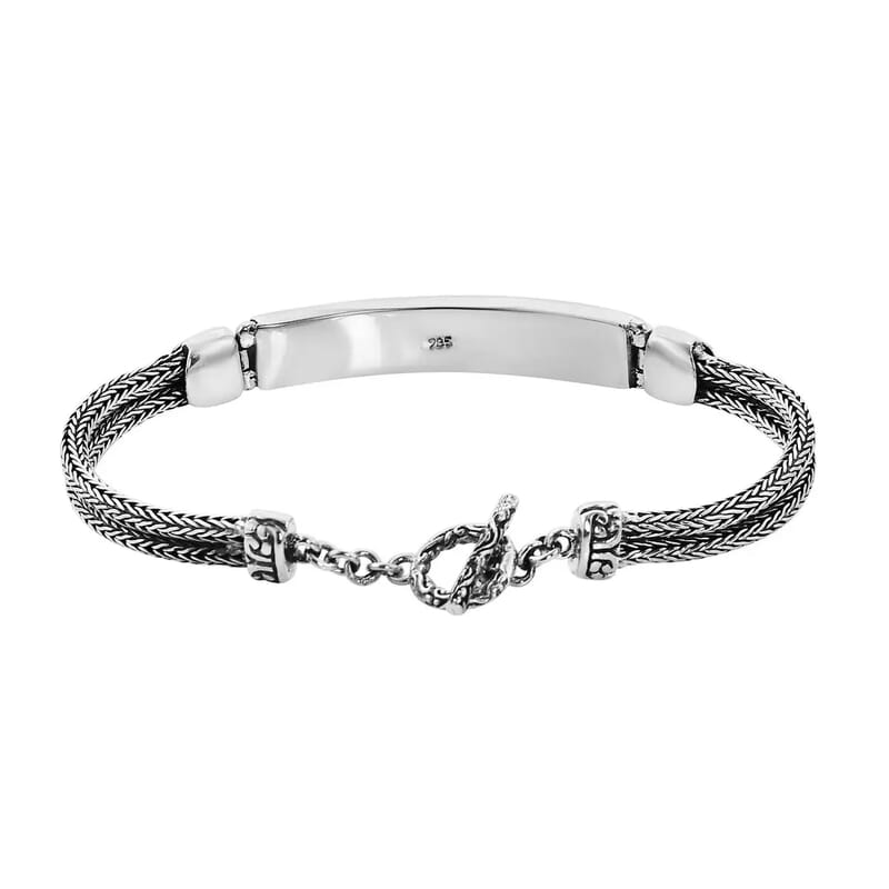 Bali Legacy Elephant Bracelet in Sterling Silver, Silver Jewelry For Women, Stylish Bracelet in Silver (7.25 In) 14.50 Grams