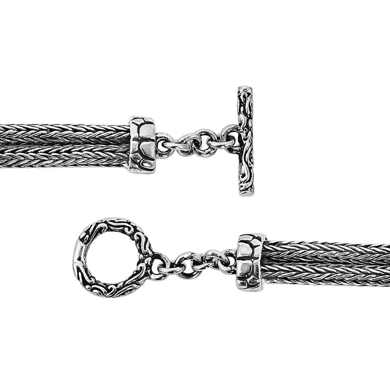 Bali Legacy Elephant Bracelet in Sterling Silver, Silver Jewelry For Women, Stylish Bracelet in Silver (7.25 In) 14.50 Grams