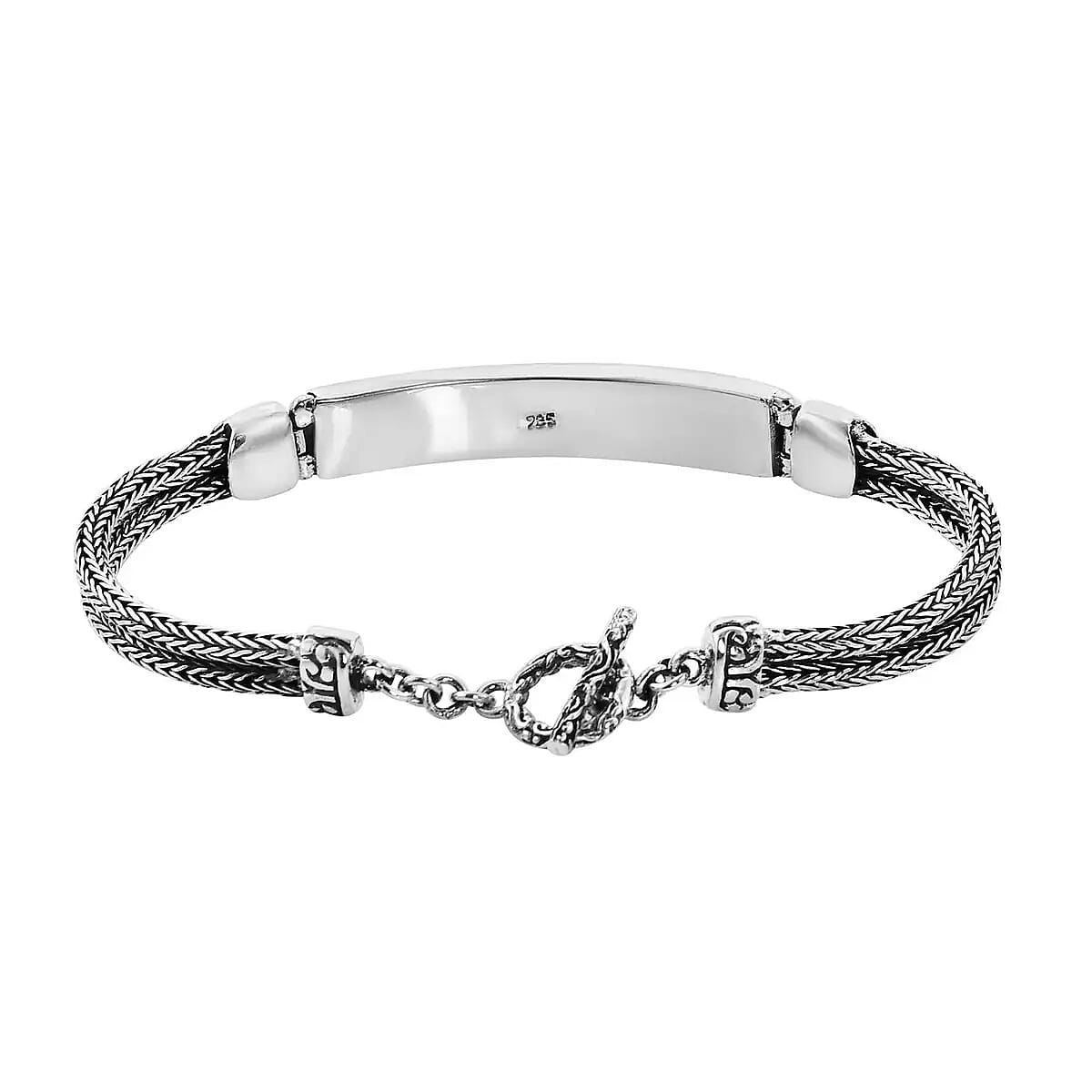 Bali Legacy Elephant Bracelet in Sterling Silver, Silver Jewelry For Women, Stylish Bracelet in Silver (8.00 In) 14.50 Grams image number 4