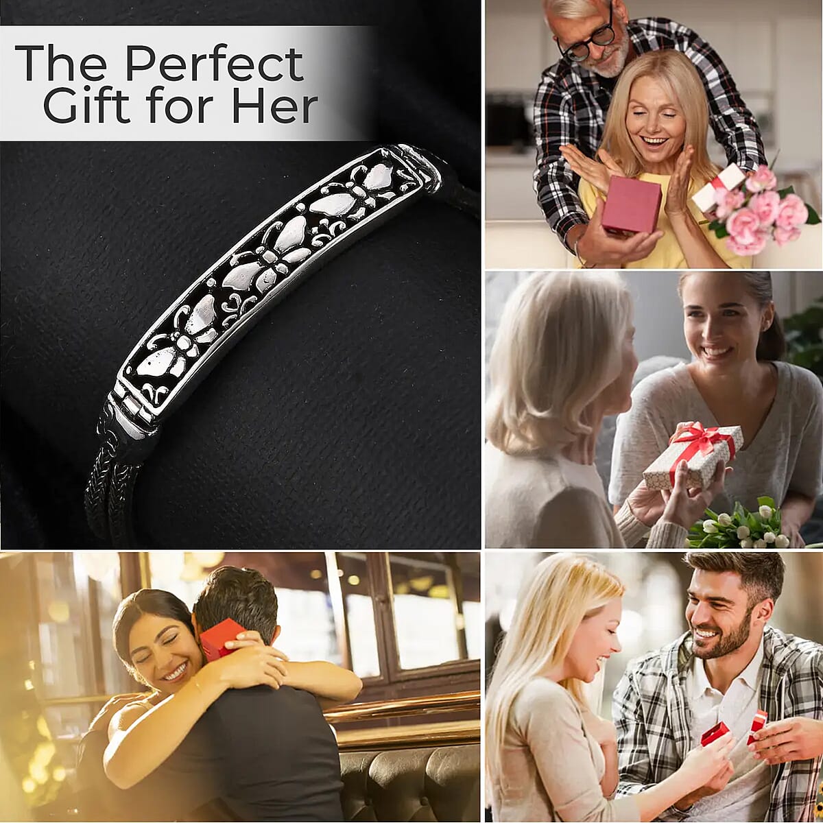 Bali Legacy Butterfly Bracelet in Sterling Silver, Silver Jewelry For Women, Stylish Bracelet in Silver (7.25 In) 15 Grams image number 3