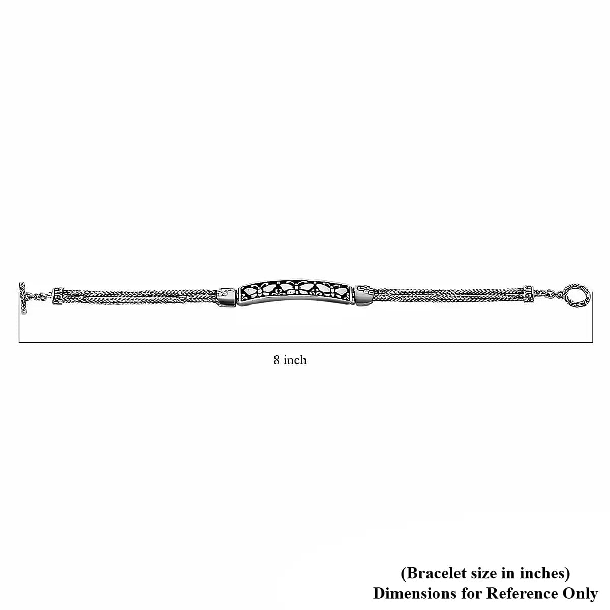 Bali Legacy Butterfly Bracelet in Sterling Silver, Silver Jewelry For Women, Stylish Bracelet in Silver (7.25 In) 15 Grams image number 6