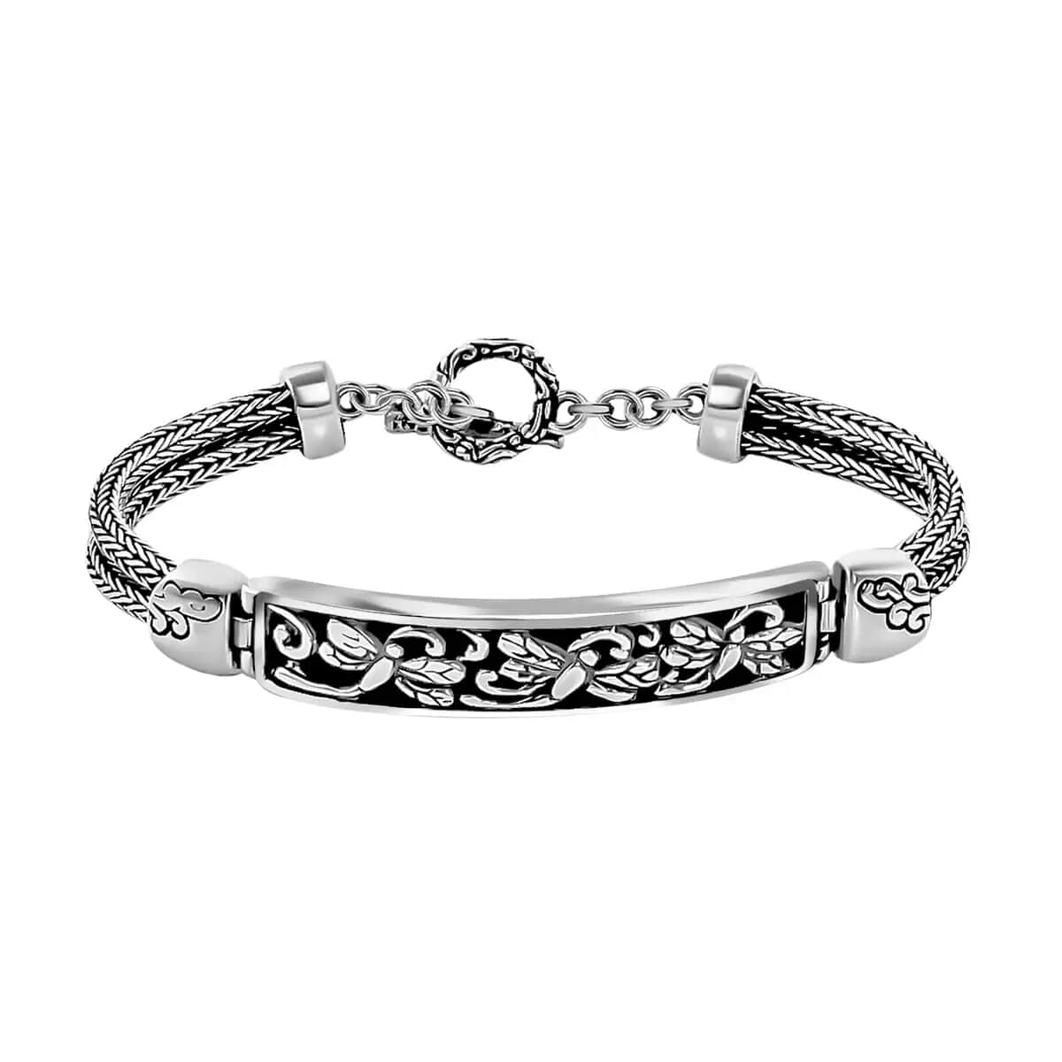 Bali Legacy Dragonfly Bracelet in Sterling Silver, Silver Jewelry For Women, Stylish Bracelet in Silver  (7.25 In) 14.70 Grams image number 0