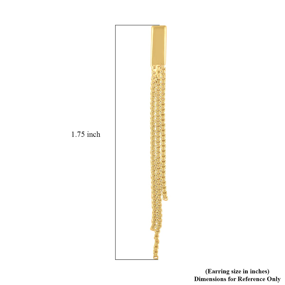 14K Yellow Gold Over Sterling Silver Fringe Dangle Earrings 1.7 Grams image number 4