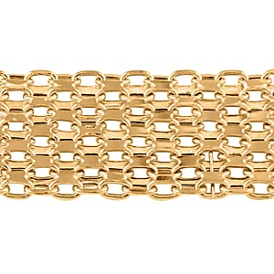 Maestro Gold Collection Italian 14K Yellow Gold 12.5mm Bismark Bracelet (7.50 In) 7.90 Grams