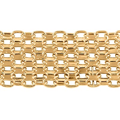 Maestro Gold Collection Italian 14K Yellow Gold 12.5mm Bismark Bracelet (7.50 In) 7.90 Grams