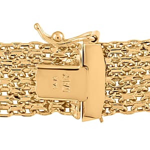 Maestro Gold Collection Italian 14K Yellow Gold 12.5mm Bismark Bracelet (7.50 In) 7.90 Grams