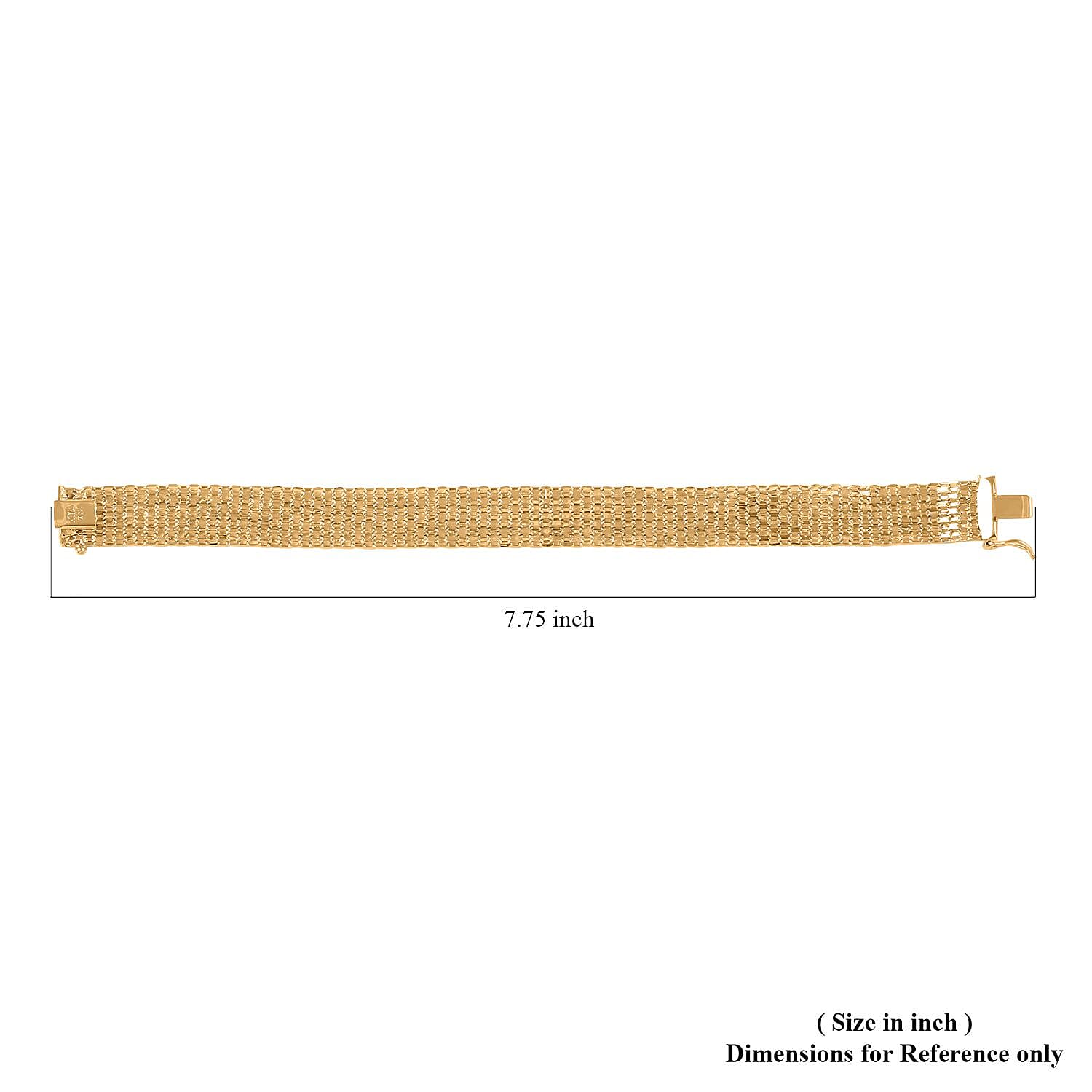 Maestro Gold Collection Italian 14K Yellow Gold 12.5mm Bismark Bracelet (7.50 In) 7.90 Grams
