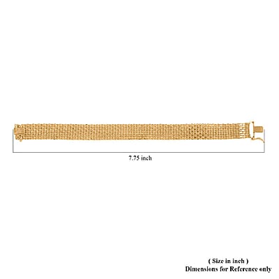 Maestro Gold Collection Italian 14K Yellow Gold 12.5mm Bismark Bracelet (7.50 In) 7.90 Grams