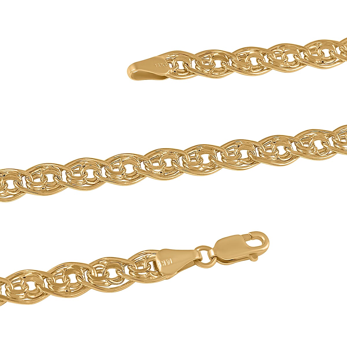 Maestro Gold Collection Italian 14K Yellow Gold 5.5mm Fancy Necklace 18 Inches 7.3 Grams image number 2