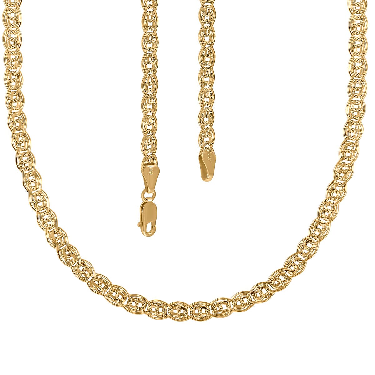 Maestro Gold Collection Italian 14K Yellow Gold 5.5mm Fancy Necklace 18 Inches 7.3 Grams image number 3
