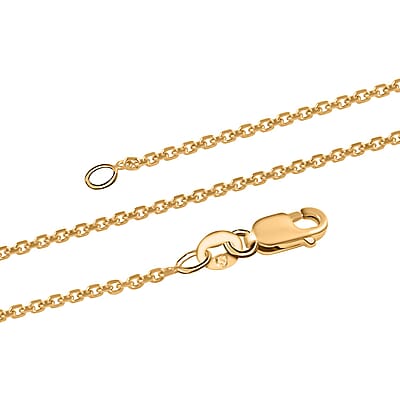 Maestro Gold Collection Italian 14K Yellow Gold 1.5mm Diamond-Cut Link Necklace 22 Inches 3 Grams
