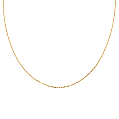 Maestro Gold Collection Italian 14K Yellow Gold 1.5mm Diamond-Cut Link Necklace 22 Inches 3 Grams