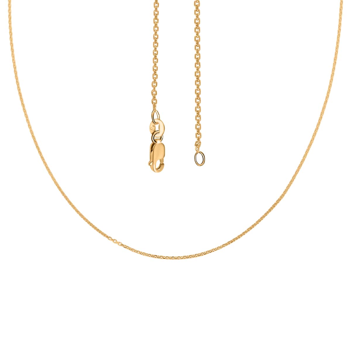 Maestro Gold Collection Italian 14K Yellow Gold 1.5mm Diamond-Cut Link Necklace 22 Inches 3 Grams image number 4