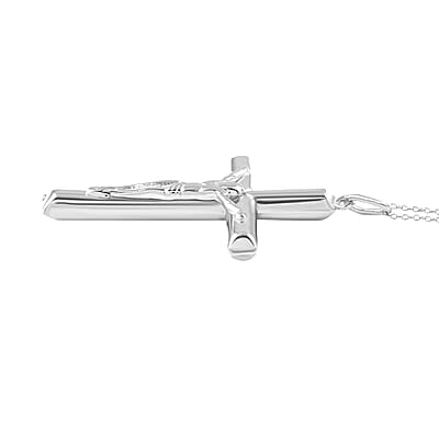 Sterling Silver Crucifix Cross Pendant Necklace 18 inches 3 Grams