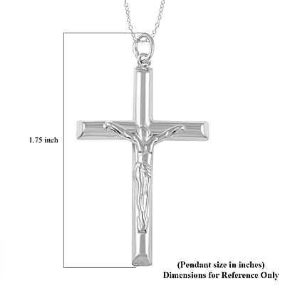 Sterling Silver Crucifix Cross Pendant Necklace 18 inches 3 Grams