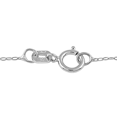 Simulated Diamond Studded Cross Pendant Necklace 18 Inches in Rhodium Over Sterling Silver 1.00 ctw