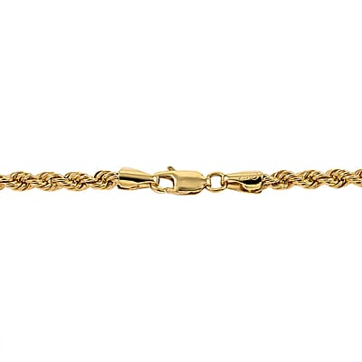 3mm Rope Chain Necklace in 10K Yellow Gold 4.20 Grams 22 Inches