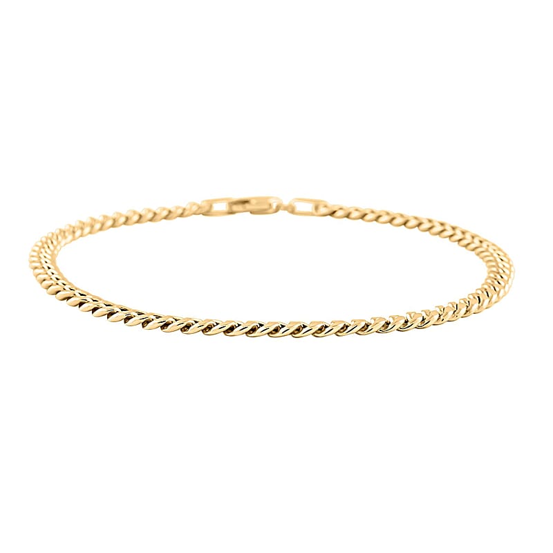 Italian 10K Yellow Gold 4mm Miami Cuban Bracelet (8.00 In)
