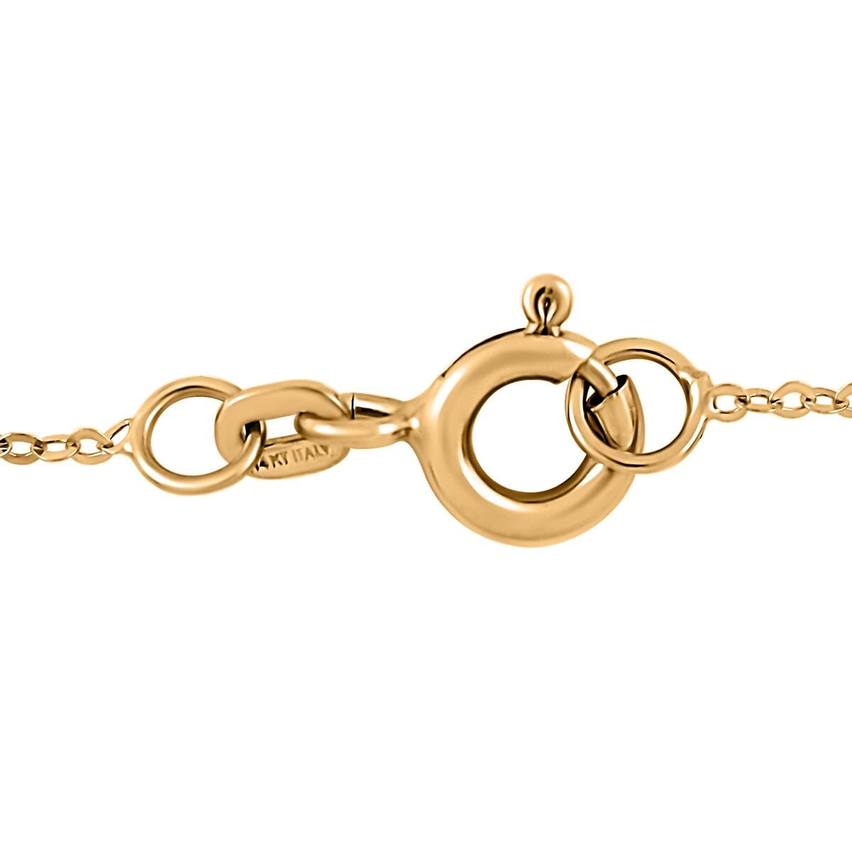 14K Yellow Gold Cornicello Italian Horn Good Luck Pendant Charm Necklace 18 Inches 1.48 Grams image number 3