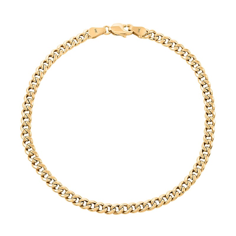 Italian 10K Yellow Gold 4mm Miami Cuban Bracelet (8.00 In) 3.10 Grams