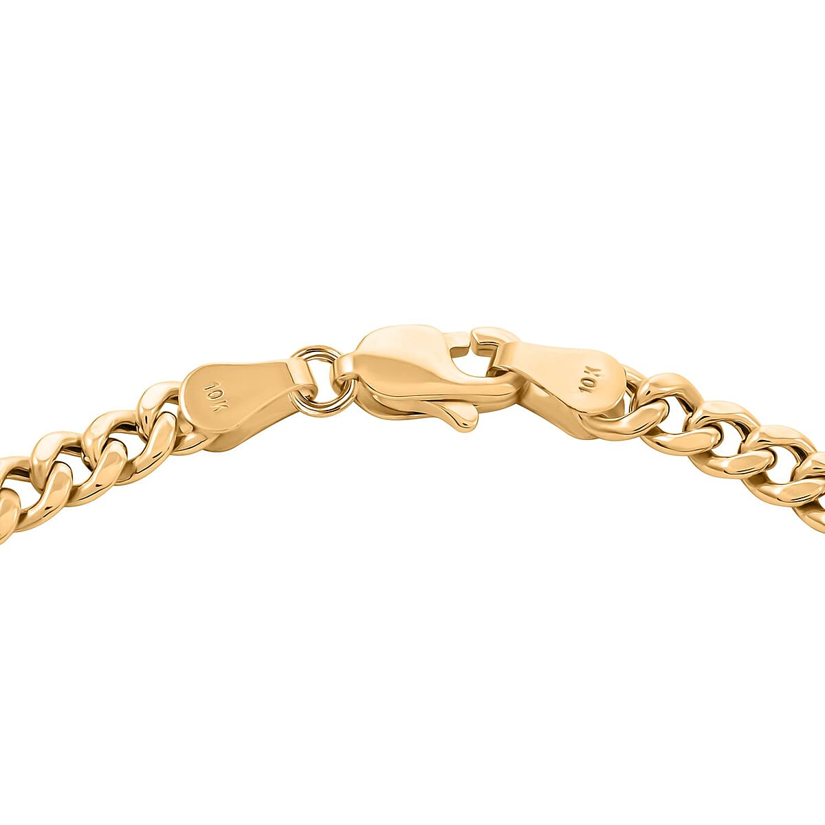 Italian 10K Yellow Gold 4mm Miami Cuban Bracelet (8.00 In) 3.10 Grams image number 3