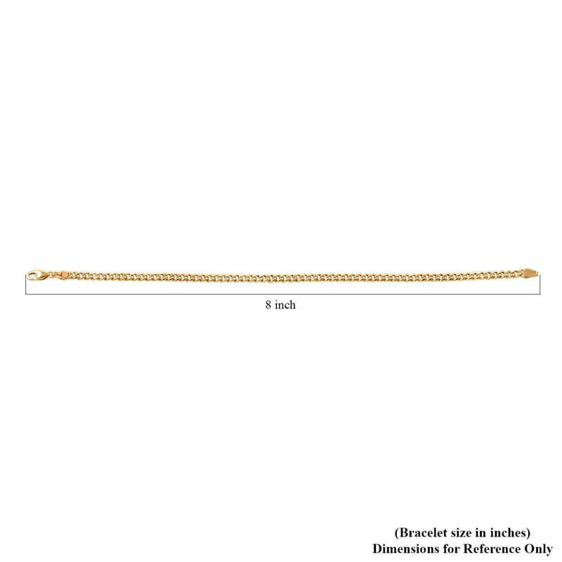 Italian 10K Yellow Gold 4mm Miami Cuban Bracelet (8.00 In) 3.10 Grams