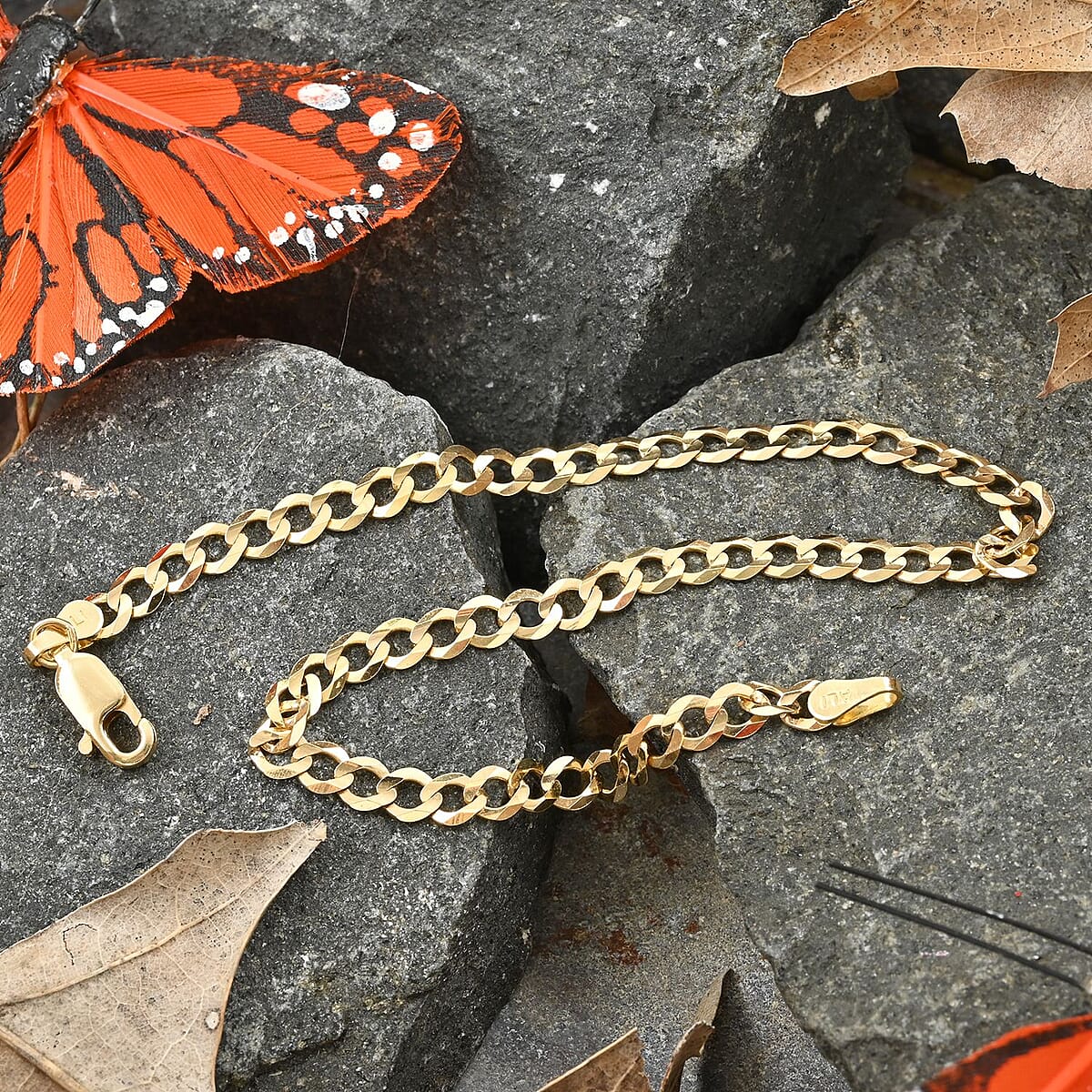 Italian 14K Yellow Gold 4.3mm Cuban Bracelet (8.00 In) 3.40 Grams image number 1