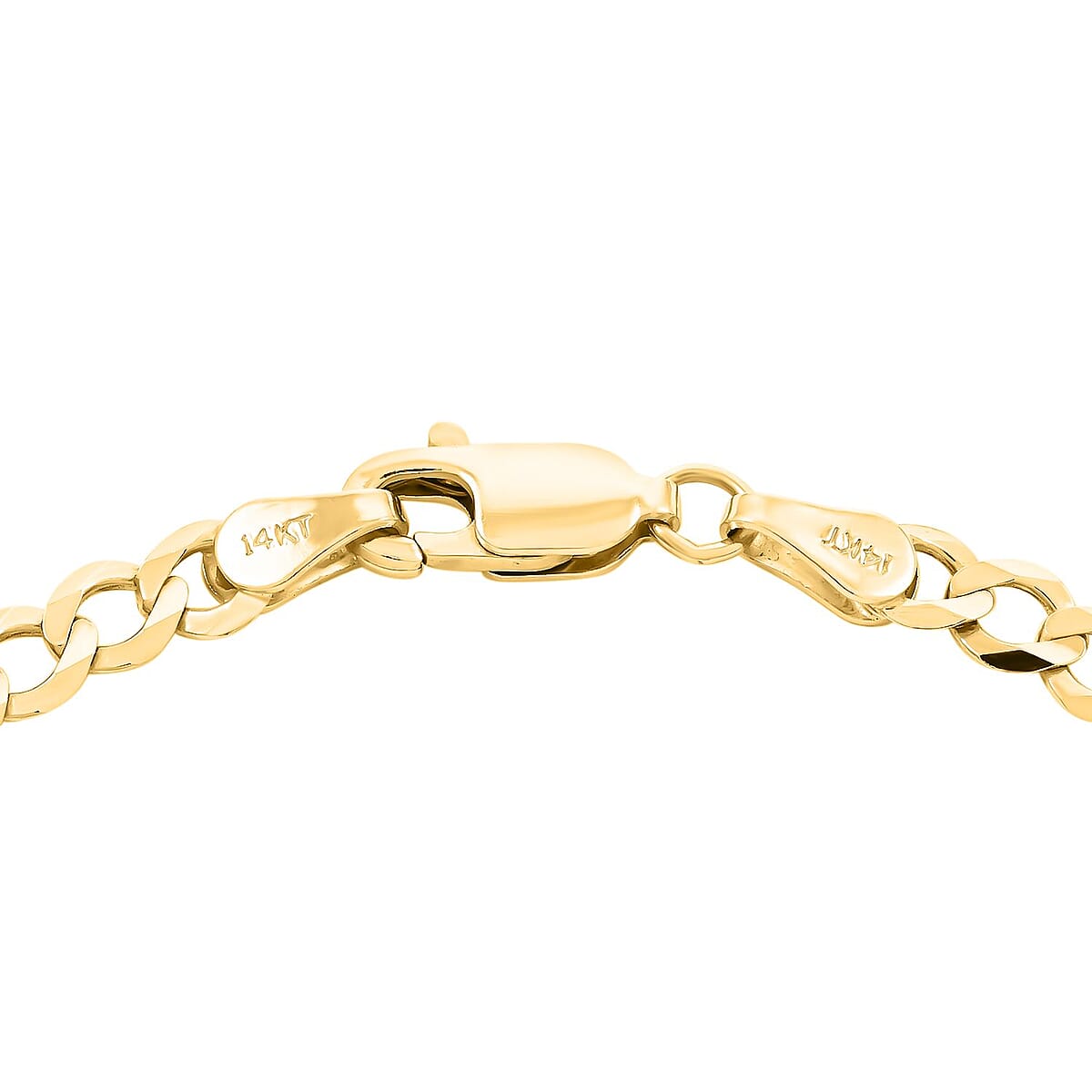 Italian 14K Yellow Gold 4.3mm Cuban Bracelet (8.00 In) 3.40 Grams image number 3