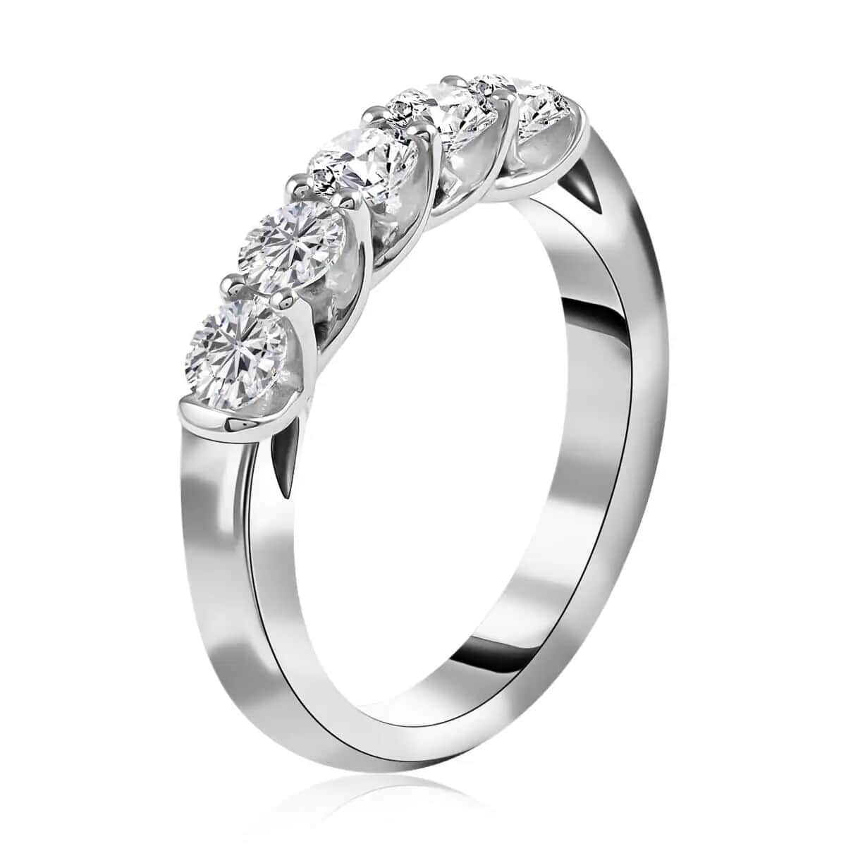 Modani 950 Platinum Natural Diamond G VVS2 Ring (Size 10.0) 8 Grams 1.00 ctw image number 5