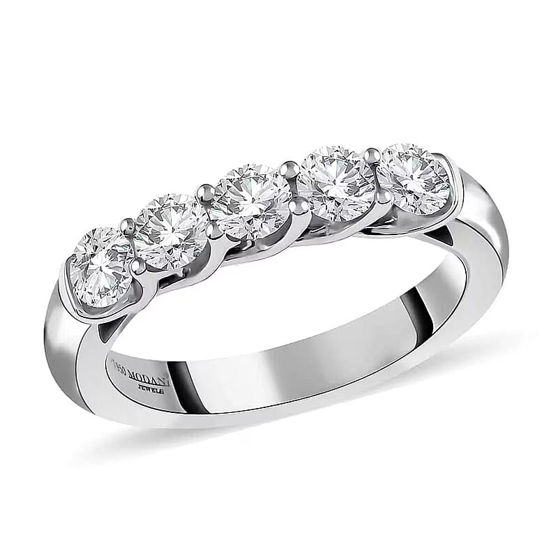 Modani Natural Diamond (G, VVS2) Ring in 950 Platinum 1.00 ctw (Size 7.0)