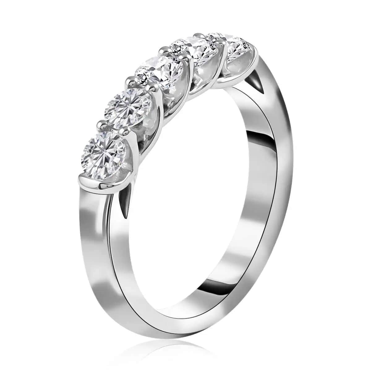 Modani 950 Platinum Natural Diamond G VVS2 Ring (Size 8.0) 8 Grams 1.00 ctw image number 5