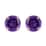 14K Yellow Gold Amethyst Solitaire Stud Earrings 1.50 ctw